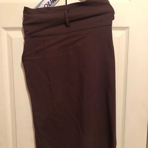 Brown pencil skirt